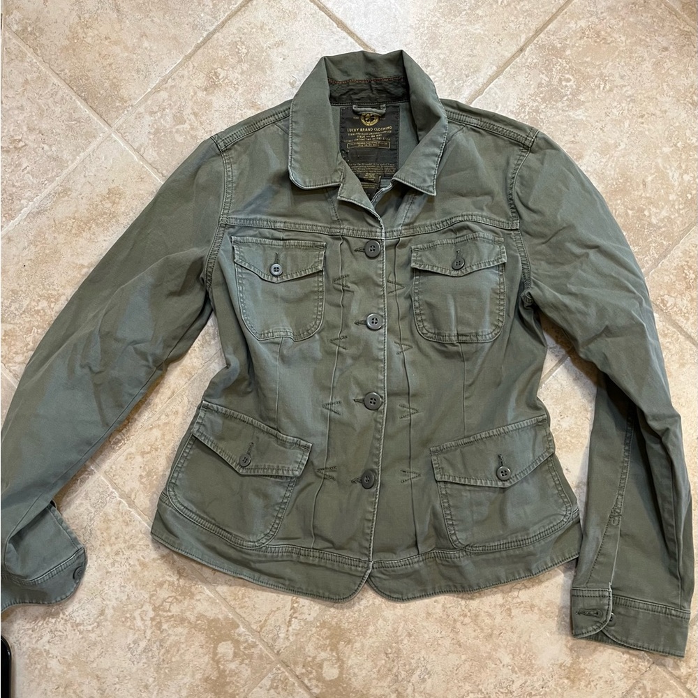 Women's Olive Jacket Lucky Brand